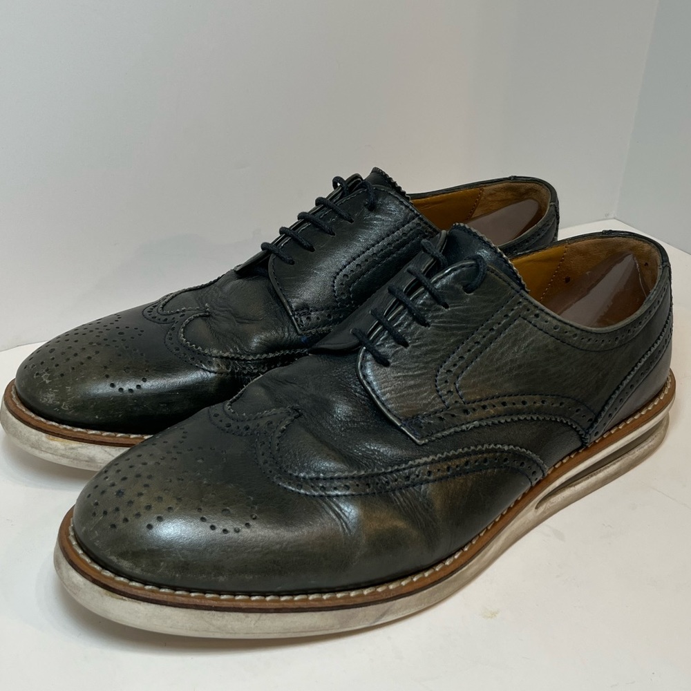 Zara Man Shoe Mens Size Euro 43 US 10 Hybrid Wingtip Oxford Black White Air